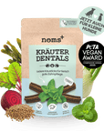 noms+ Kräuter Dentals für Hunde zur Zahn- und Darmpflege (150g)