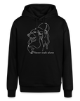 "Never walk alone!" | Frauen Bio-Hoodie - Schwarz