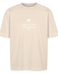 "Dogs & Wine" | Unisex Oversize Bio T-Shirt - Naturweiß