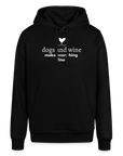 "Dogs & Wine" | Unisex Bio-Hoodie - Schwarz
