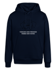 "Vegiss den Prinzen, nimm den Hund!" | Frauen Bio-Hoodie - Navy