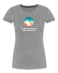 "Vergiss den Prinzen nimm die Katze!" | Frauen Bio T-Shirt - Grau meliert