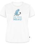 "Mir doch Miau" | Frauen Bio-T-Shirt mit Rundhals-Ausschnitt - Weiß