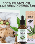 noms+ 3% CBD Tropfen für Katzen und kleine Hunde