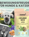 noms+ Gelenkmix Sensitiv & vegan für Hunde und Katzen mit Teufelskralle, Kurkuma & Glucosamin