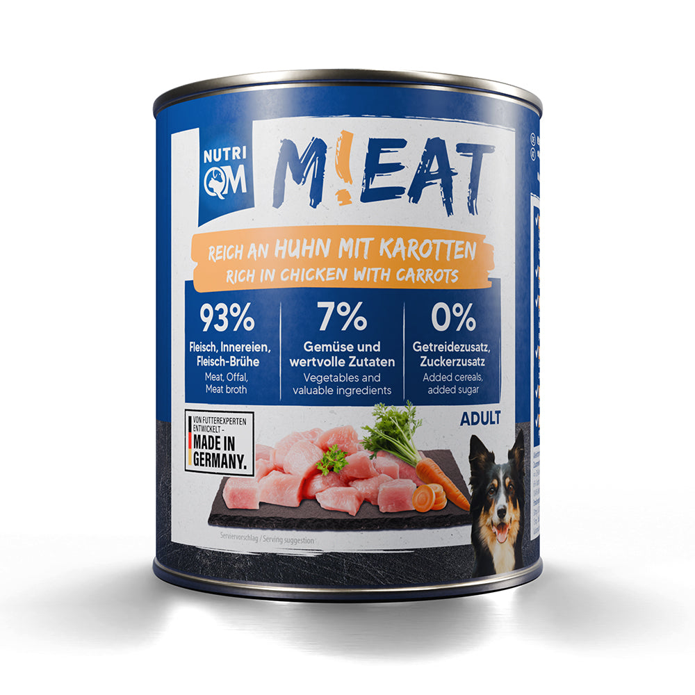 Nassfutter M!eat Huhn & Karotte – für Hunde getreidefrei – zoo.de