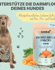 noms+ Probio Belly Snacks für Hunde mit BIOTICS³-Komplex: Präbiotika, Probiotika & Postbiotika