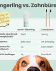 noms+ Silberling: Antibakterieller Zahnpflege-Fingerling für Hunde mit Silberionen