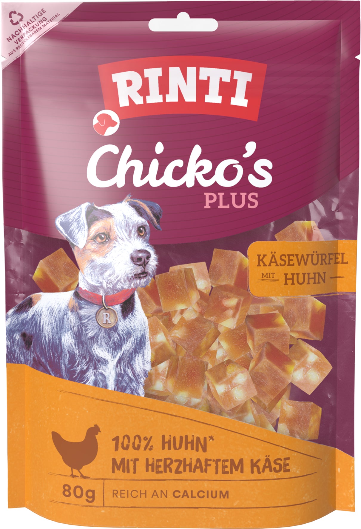 RINTI Chicko Plus Käsewürfel mit Huhn – Hundefutter – zoo.de