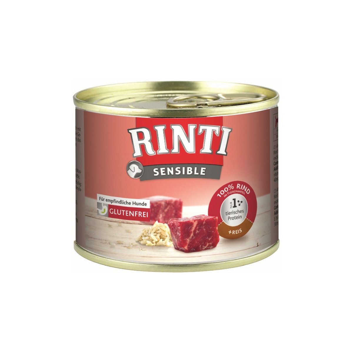Artikel mit dem Namen Rinti Sensible Rind &amp; Reis im Shop von zoo.de , dem Onlineshop für nachhaltiges Hundefutter und Katzenfutter.
