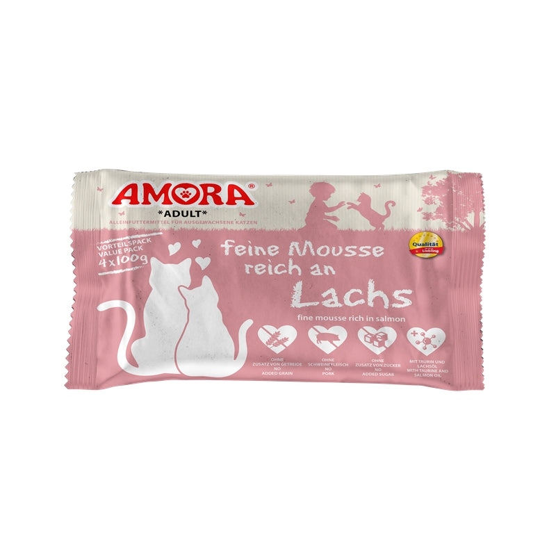 AMORA Cat Pouchbeutel Flowpack feine Mousse reich an Lachs – zoo.de
