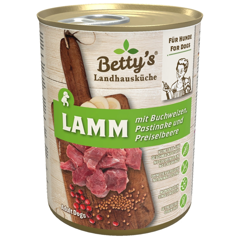 Betty's Landhausküche Hund Lamm und Buchweizen – Nassfutter – zoo.de
