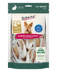 Dokas Kaninchenohren kurz, getrocknet, Hundesnack mit Fell, 100-g-Beutel