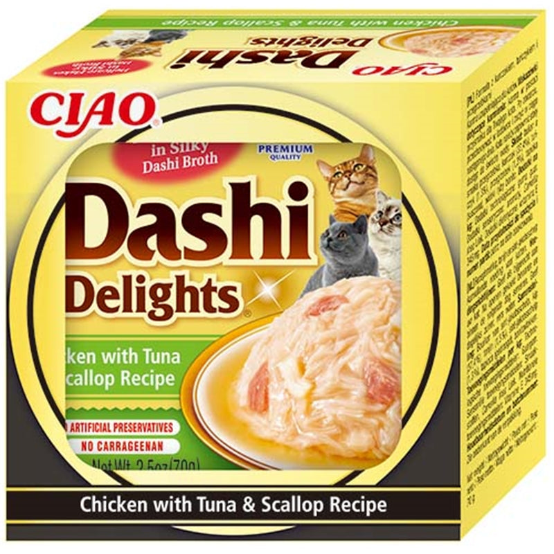 Inaba Cat Dashi Delights Chicken with Tuna & Scallop Recipe