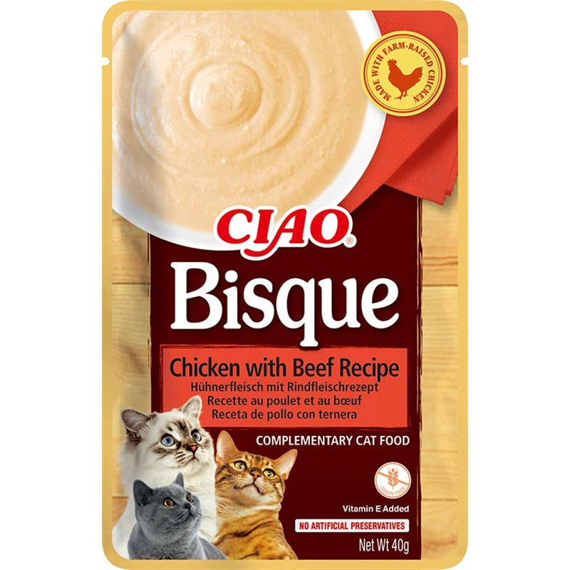 Inaba Cat Ciao Bisque Chicken with Beef Recipe