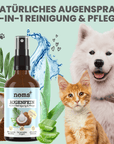 noms+ 2-in-1 Augenfein Reinigung & Pflege für Hunde & Katzen mit kolloidalem Silber