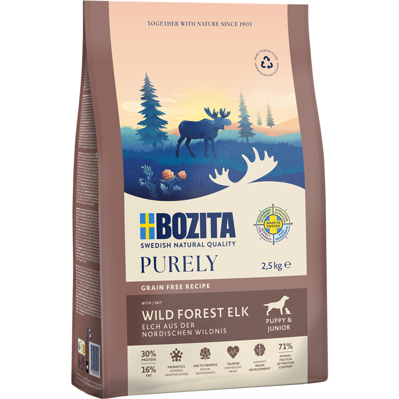 Bozita Purely Puppy & Junior Elch getreidefrei – Hundefutter – zoo.de
