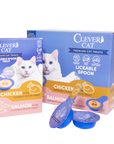Clever Cat Lickable Spoon Snack Huhn & Lachs 6 x 10 g – 6 x 10 g