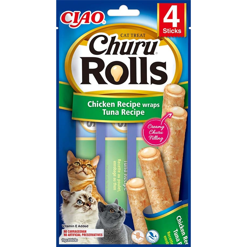 Inaba Cat Churu Rolls Chicken Recipe wraps Tuna