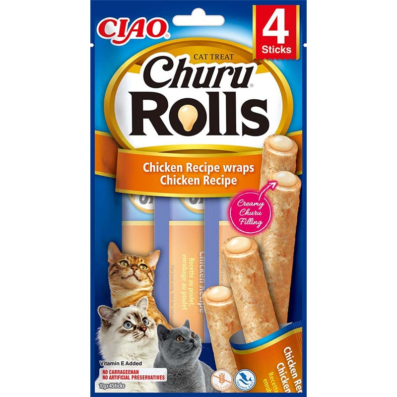 Inaba Cat Churu Rolls Chicken Recipe wraps Chicken