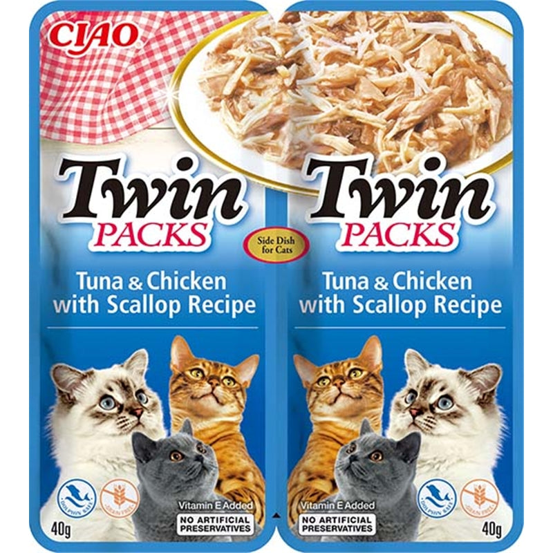 Inaba Cat Ciao TwinPack Tuna & Chicken with Scallop Recipe in Scallop Broth