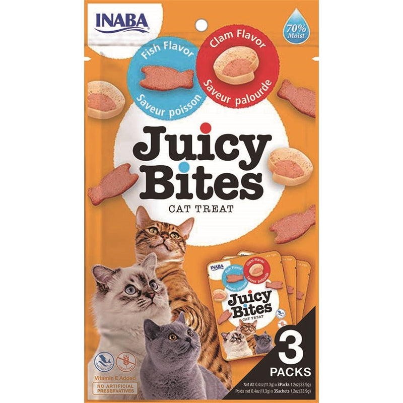 Inaba Cat Juicy Bites Fish+Clam Flavour