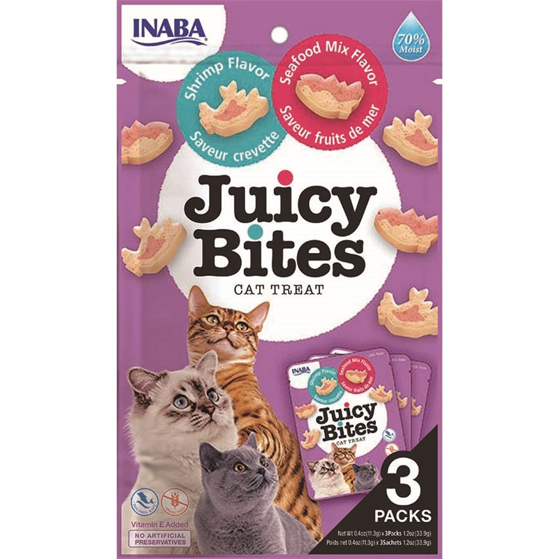 Inaba Cat Juicy Bites Shrimp+Seefood Flavour