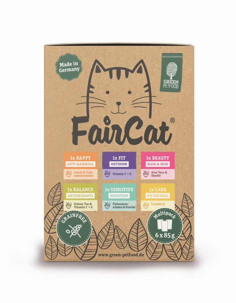 Artikel mit dem Namen FairCat Multipack im Shop von zoo.de , dem Onlineshop für nachhaltiges Hundefutter und Katzenfutter.