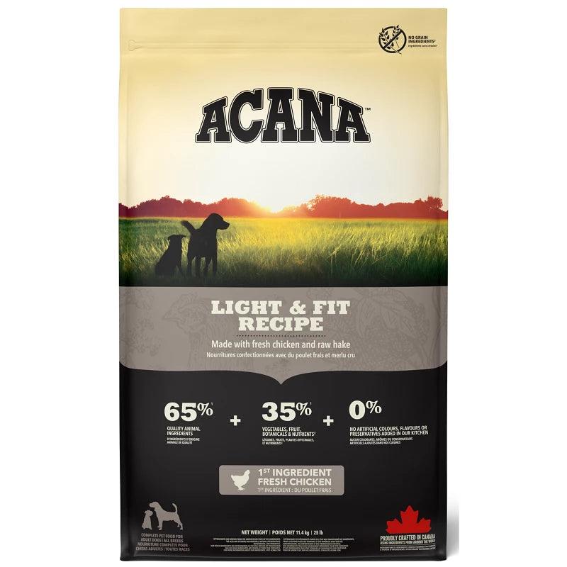 Acana Heritage Dog Light & Fit – Trockenfutter getreidefrei – zoo.de