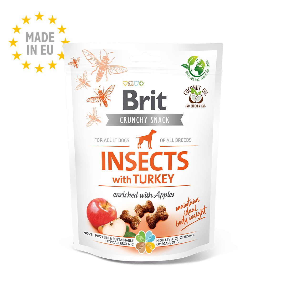 BRIT Crunchy Cracker Hund Insects with Turkey and Apples