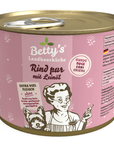 Artikel mit dem Namen Betty's Landhausküche Hund: Rind pur mit Leinöl im Shop von zoo.de , dem Onlineshop für nachhaltiges Hundefutter und Katzenfutter.