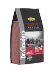 Side view of Dr. Clauder's Best Choice Adult Medium Breed dry dog food packaging