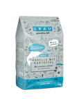 Grau Hund Forelle mit Kartoffel