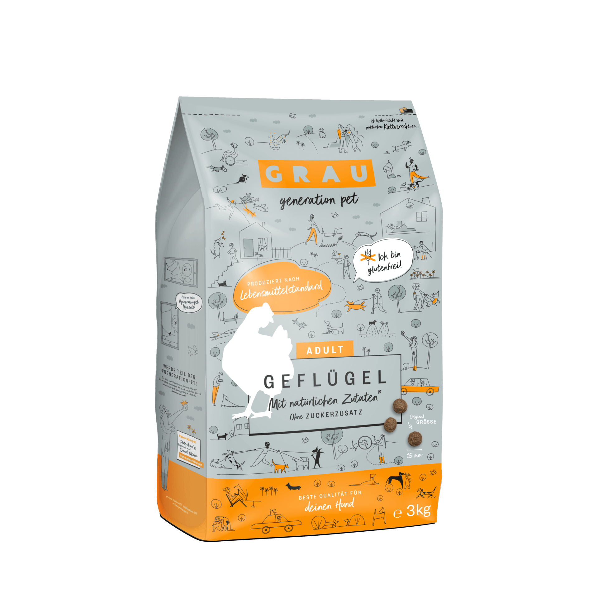 Grau Hund Geflügel