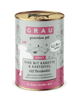 Grau Hund Rind mit Karotte & Kartoffel