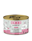 Grau Hund Rind mit Karotte & Kartoffel