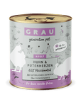 Grau Katze Huhn & Putenherzen
