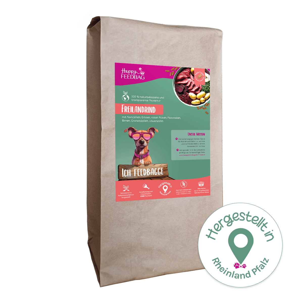 HappyFeedbag Freilandrind kaltgepresst & naturbasiert zoo-de