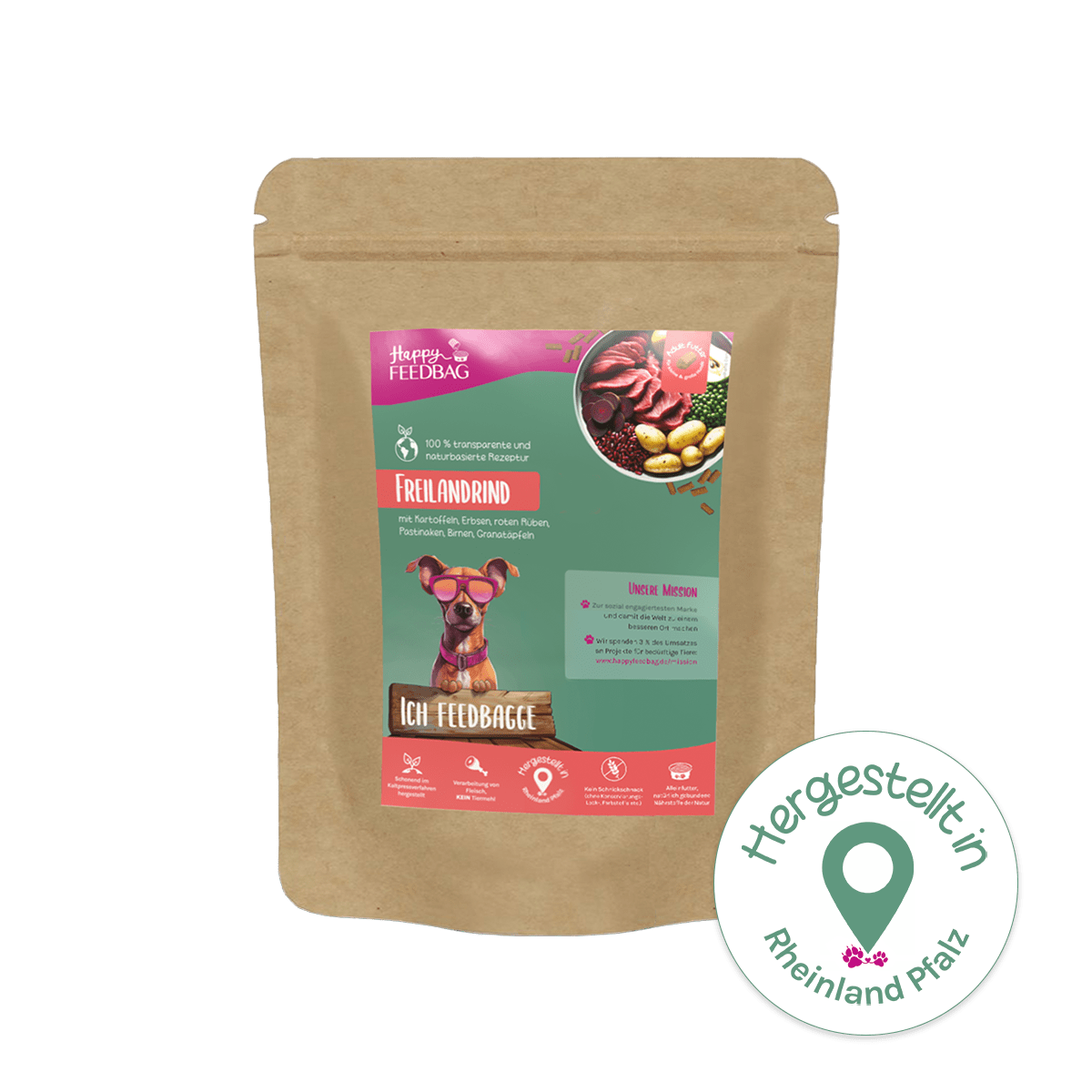 HappyFeedbag Freilandrind kaltgepresst & naturbasiert zoo-de