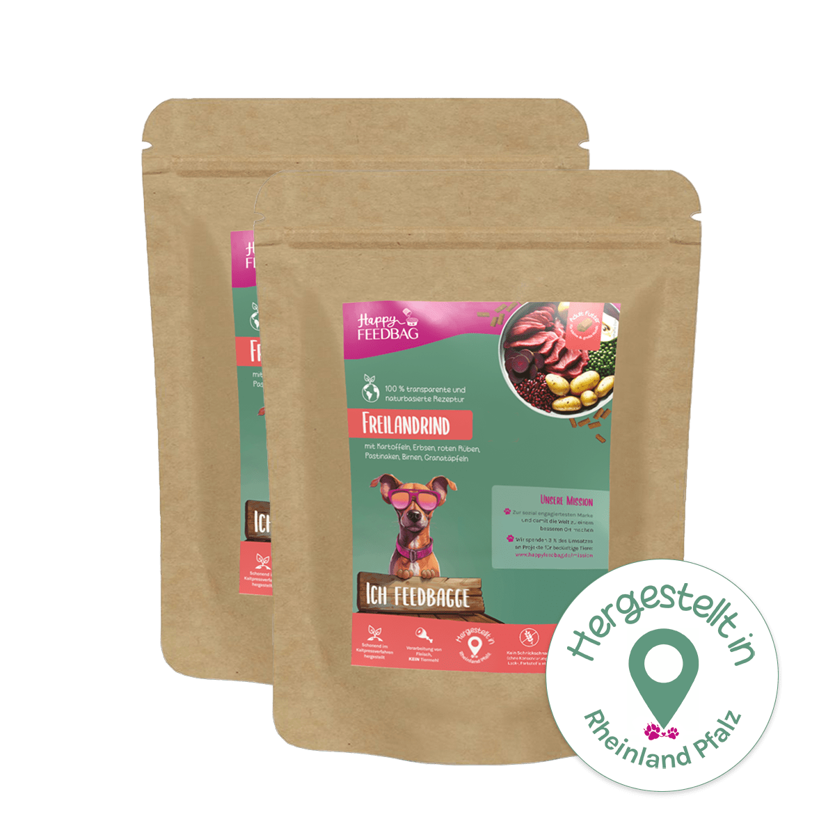 HappyFeedbag Freilandrind kaltgepresst & naturbasiert zoo-de