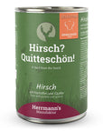 Herrmanns Hund Erwachsen Hirsch mit Kartoffel und Quitte