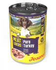 Josera Meat Lovers Pure Turkey Hundenassfutter, Dose in Seitenansicht mit Aufreißdeckel