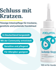 zooVital Juckreiz-Stopp dog serum with badges for German made and sensitive skin