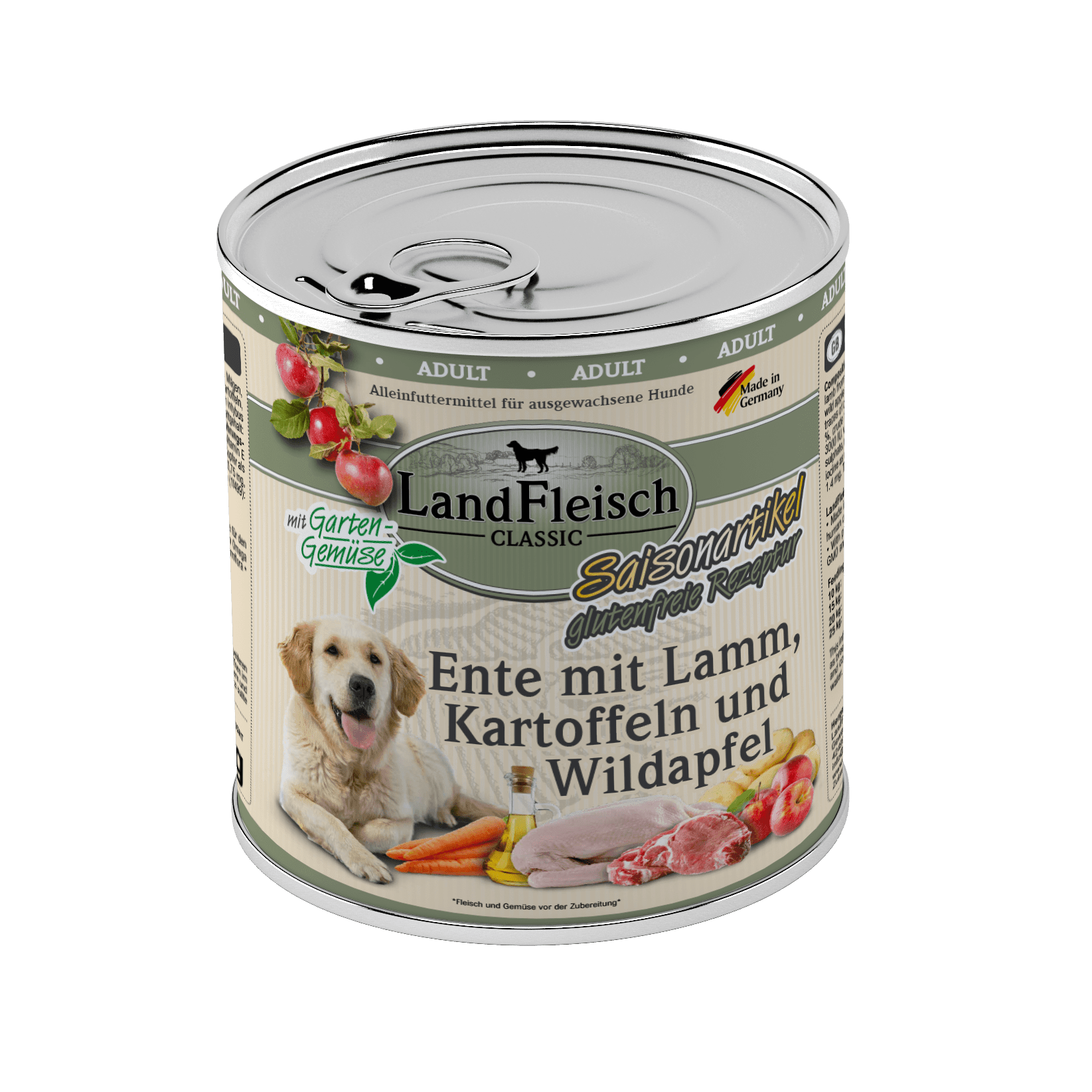 Landfleisch Dog Classic Ente mit Lamm, Kartoffeln und Gar...  zoo.de