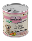 Artikel mit dem Namen Landfleisch Dog Classic Geflügel mit Lachs und Gartengemüse im Shop von zoo.de , dem Onlineshop für nachhaltiges Hundefutter und Katzenfutter.