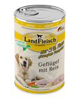 Artikel mit dem Namen Landfleisch Dog Classic Geflügel mit Reis und Gartengemüse extra mager im Shop von zoo.de , dem Onlineshop für nachhaltiges Hundefutter und Katzenfutter.