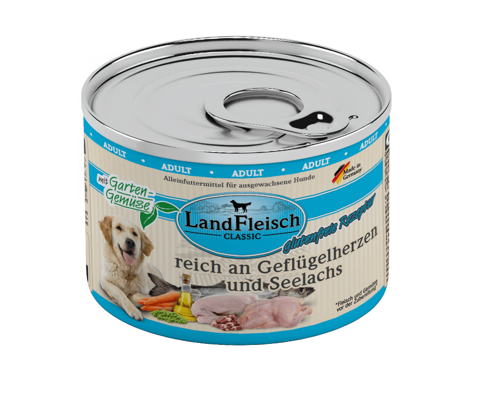 Landfleisch Dog Classic Geflügelherzen und Seelachs mit G... – zoo.de