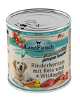 Landfleisch Dog Classic Rinderherzen mit Reis, Wildapfel und Gartengemüse