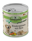 Landfleisch Dog Classic Rinderpansen mit Reis und Gartengemüse