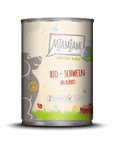 Artikel mit dem Namen MjAMjAM - Hund - natürlich lecker BIO Schwein an Kürbis im Shop von zoo.de , dem Onlineshop für nachhaltiges Hundefutter und Katzenfutter.